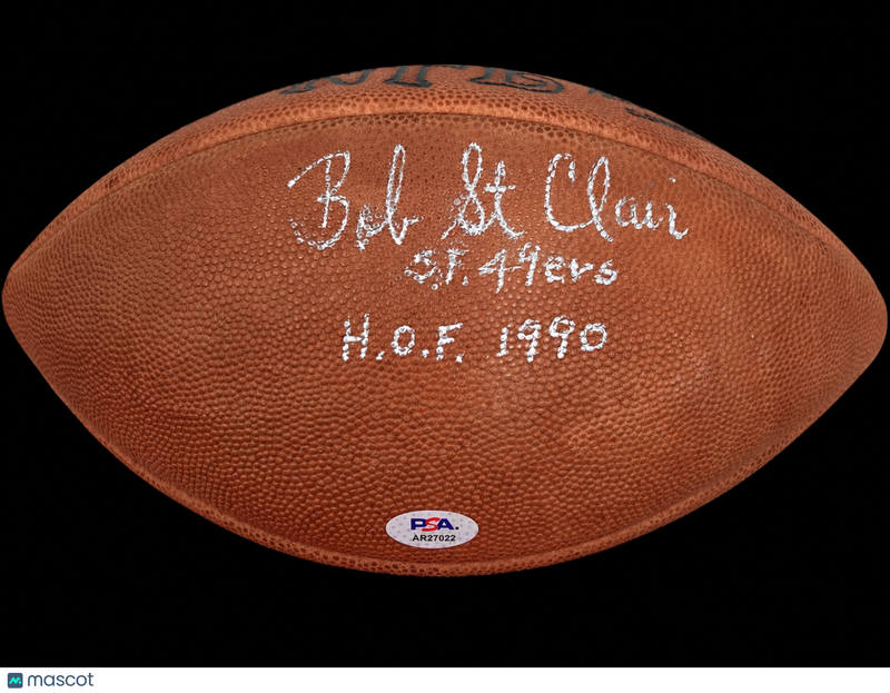 Bob St. Clair San Francisco 49ers Signed Football PSA Autographed