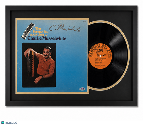 Charlie Musselwhite Signed The Harmonica Custom Framed Vinyl Album PSA