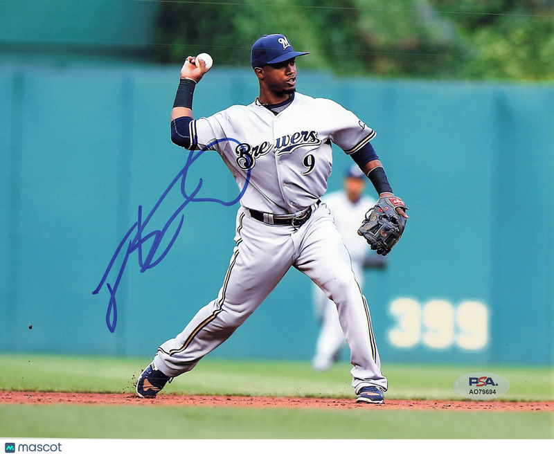 Jean Segura Milwaukee Brewers Signed 8x10 Photo PSA