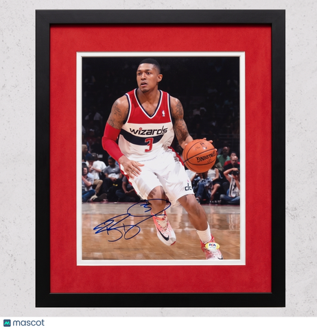 Bradley Beal Washington Wizards Signed Basketball 11x14 Custom Framed Photo PSA