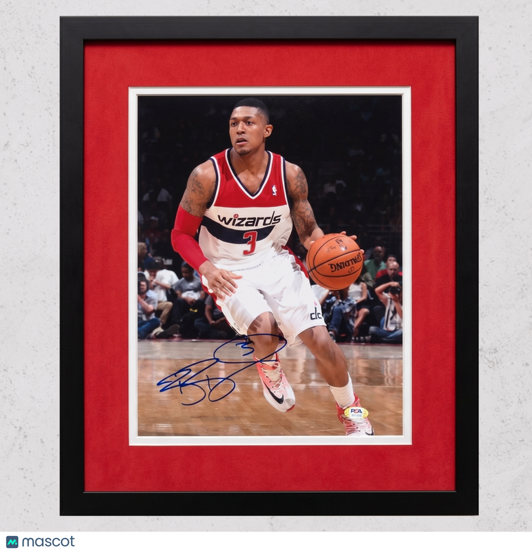 Bradley Beal Washington Wizards Signed Basketball 11x14 Custom Framed Photo PSA