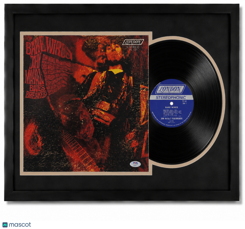 John Mayall Signed Bare Wires Custom Framed Vinyl PSA Album Auth