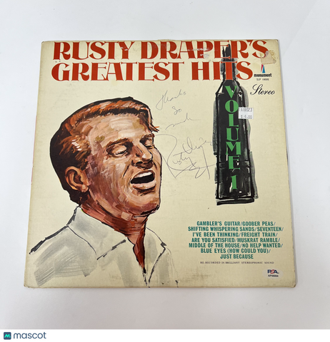 Rusty Draper Signed Vinyl Cover PSA/DNA Autographed Greatest Hits