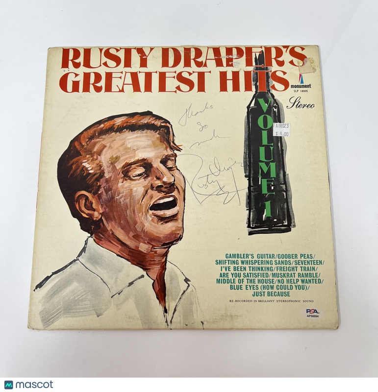 Rusty Draper Signed Vinyl Cover PSA/DNA Autographed Greatest Hits