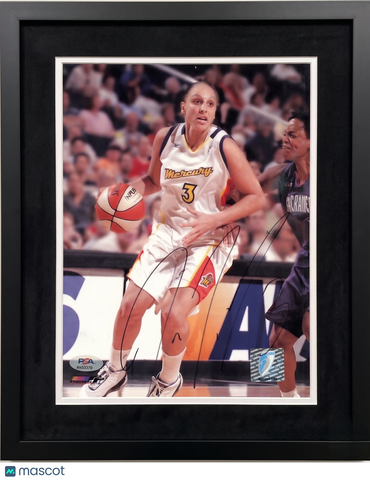 Diana Taurasi Phoenix Mercury Signed Basketball 8x10 Custom Framed Photo PSA
