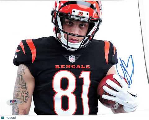 Jermaine Burton Signed Cincinnati Bengals Football 8x10 Photo PSA Autographed