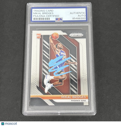 2018-19 Panini Prizm #289 Mikal Bridges RC signed card PSA
