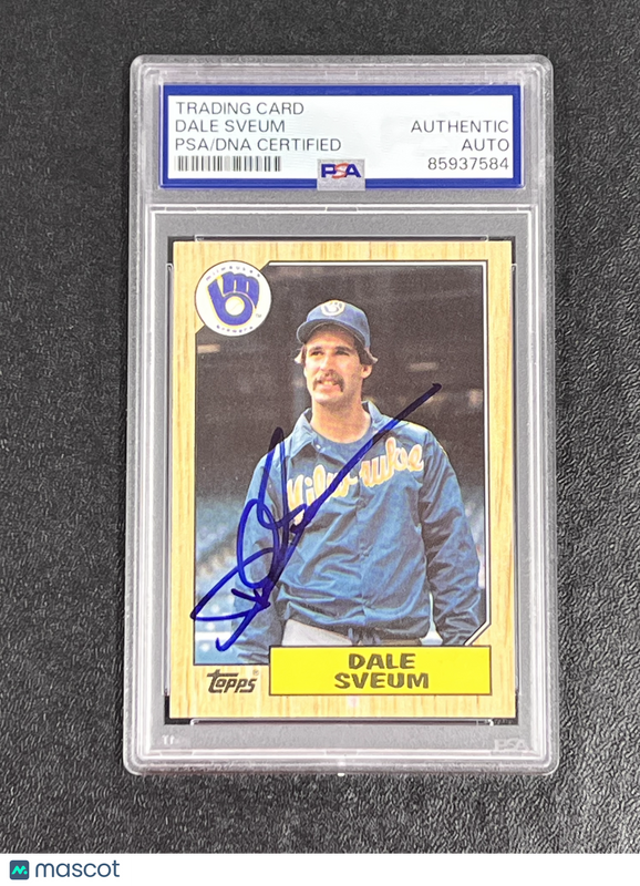 1987 Topps #327 Dale Sveum Signed Card Auto PSA Slabbed Milwaukee Brewers