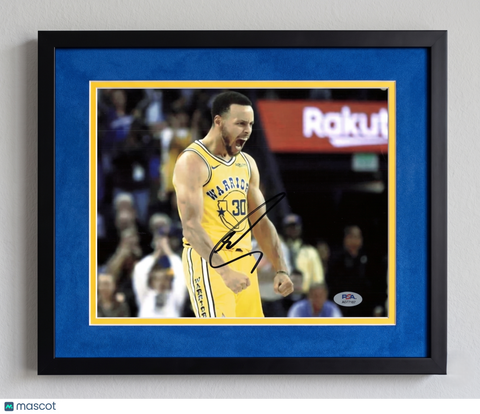Stephen Curry Golden State Warriors Signed 8x10 Custom Framed Photo PSA Auth