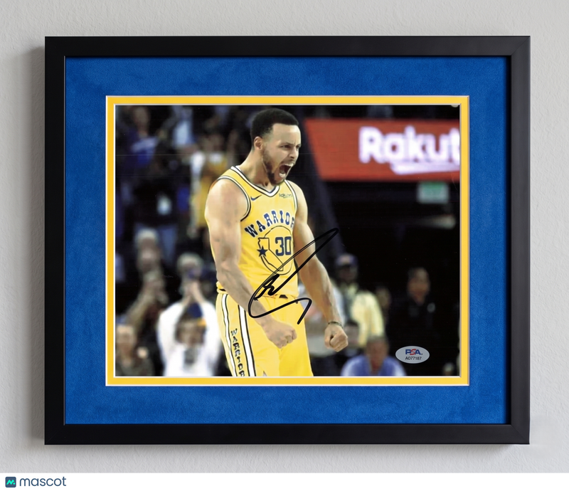 Stephen Curry Golden State Warriors Signed 8x10 Custom Framed Photo PSA Auth