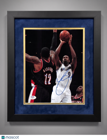 Gilbert Arenas Washington Wizards Signed Basketball 8x10 Custom Framed Photo PSA