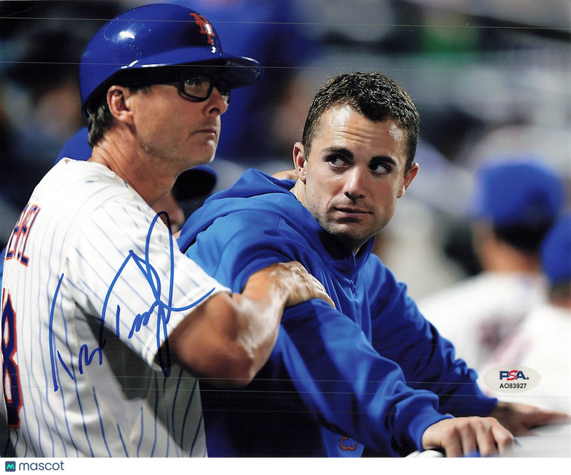 Tim Teufel New York Mets Signed 8x10 Photo PSA