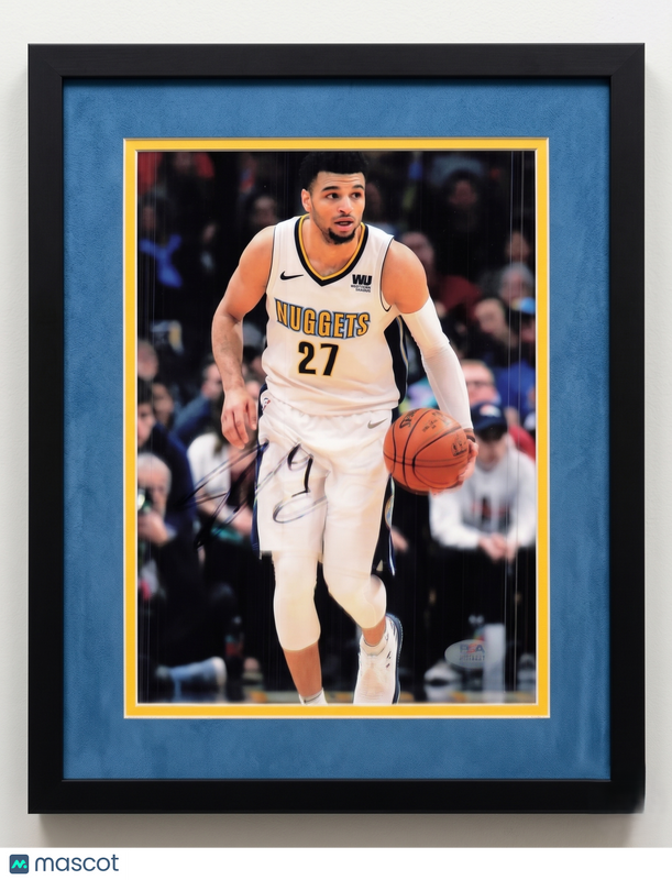 Jamal Murray Denver Nuggets Signed Basketball 8x10 Custom Framed Photo PSA