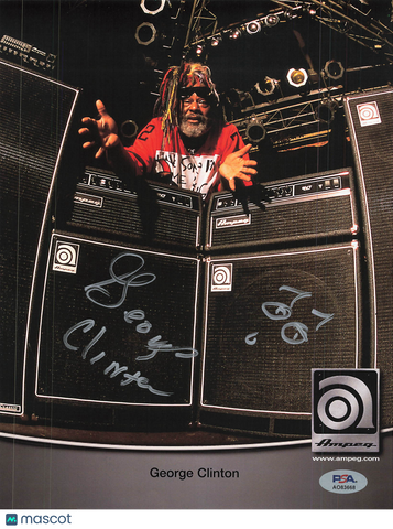 George Clinton Signed 8x12 Photo PSA Autographed