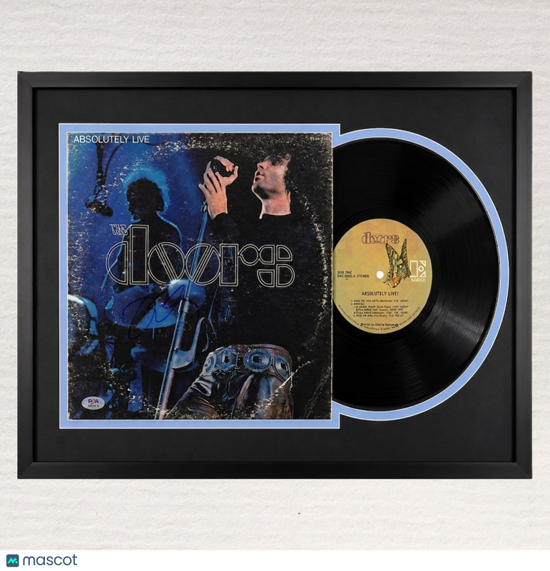 Robby Krieger Signed Absolutely Live Custom Framed Vinyl Album PSA Auth