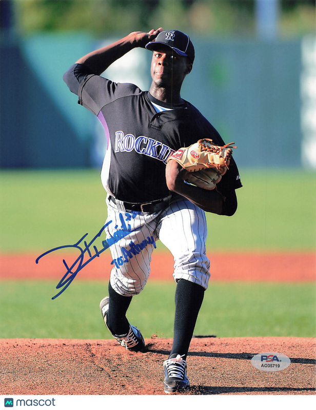 Touki Toussaint Colorado Rockies Signed 8x10 Photo PSA