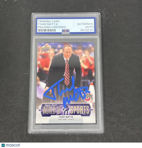 Thad Matta 2011 Upper Deck World of Sports#70 Signed Card PSA Autographed