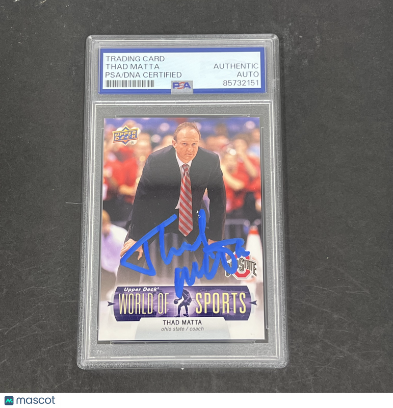Thad Matta 2011 Upper Deck World of Sports#70 Signed Card PSA Autographed