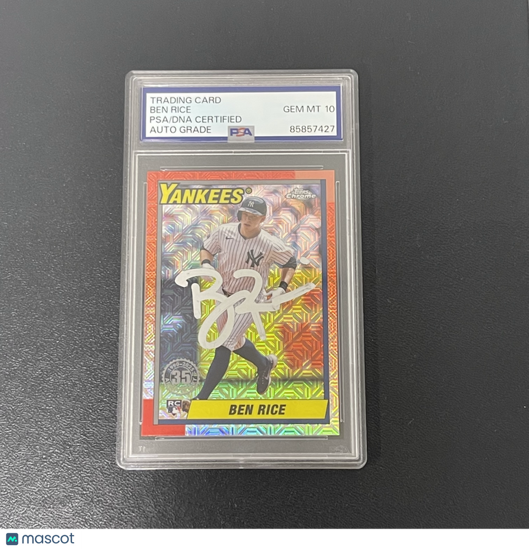 2025 Topps 35th Anniversary #T90C-86 Ben Rice Signed Card Auto 10 PSA Slabbed NY