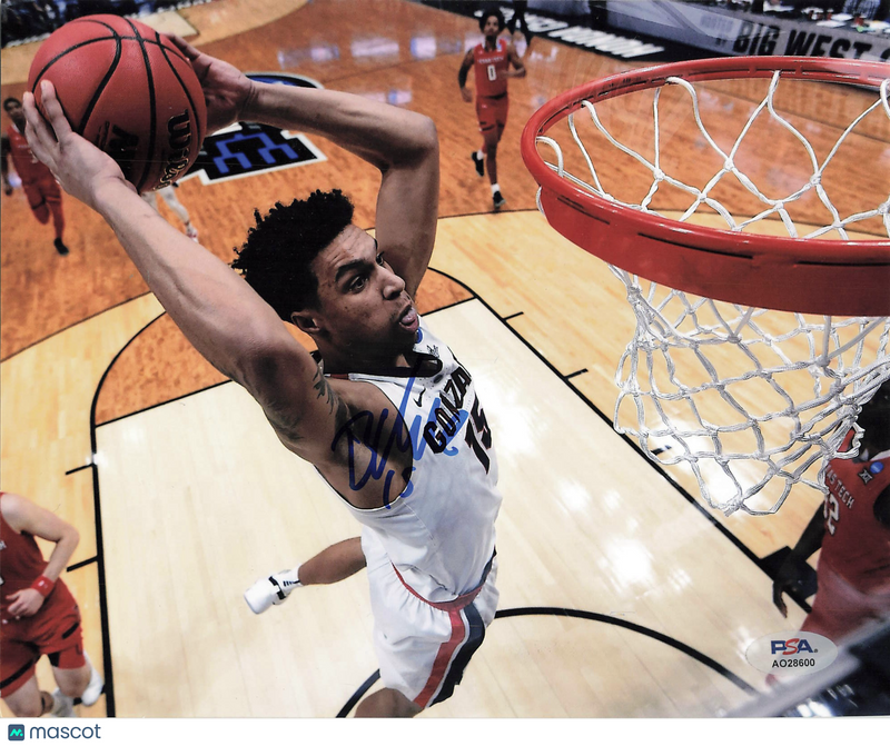 Brandon Clarke Gonzaga Bulldogs Signed Basketball 8x10 Photo PSA Auth
