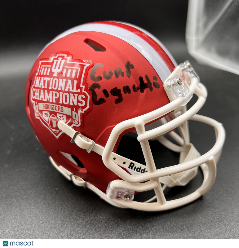 Curt Cignetti Signed Indiana Hoosiers Mini Helmet JSA Autographed