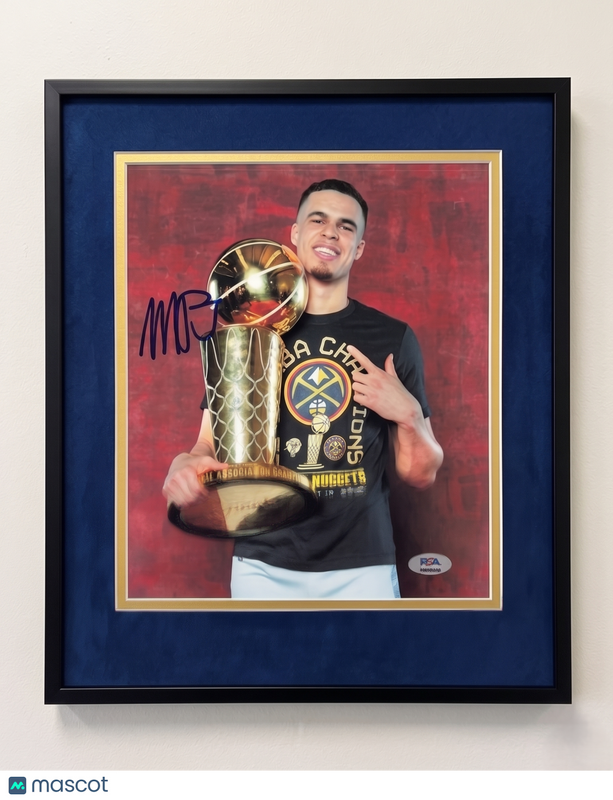 Michael Porter Jr Denver Nuggets Signed Basketball 8x10 Custom Framed Photo PSA