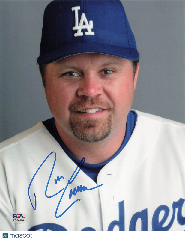 Ron Coomer Los Angeles Dodgers Signed 8x10 Photo PSA