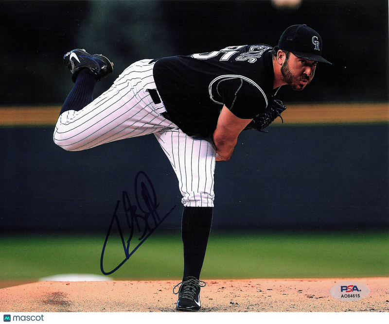 Chad Bettis Colorado Rockies Signed 8x10 Photo PSA
