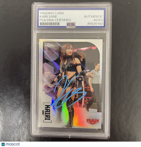 2020-21 Topps Chrome Refractor Raw #34 Kairi Sane signed card PSA