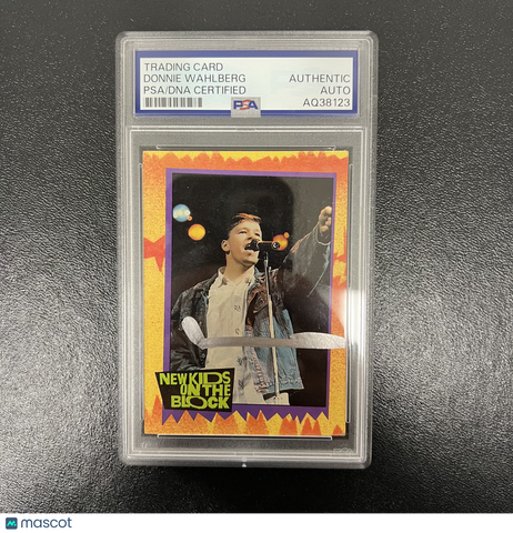 1989 Big Step Donnie Wahlberg #43 Signed Card New Kids on the Block