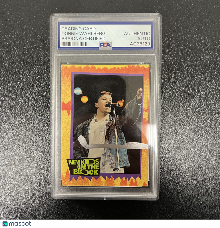 1989 Big Step Donnie Wahlberg #43 Signed Card New Kids on the Block