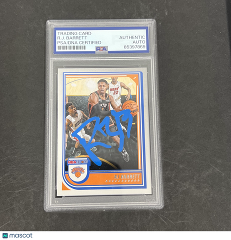 2002 RJ Barrett 2022-23 Panini Hoops Basketball#18 Signed Card PSA Autographed