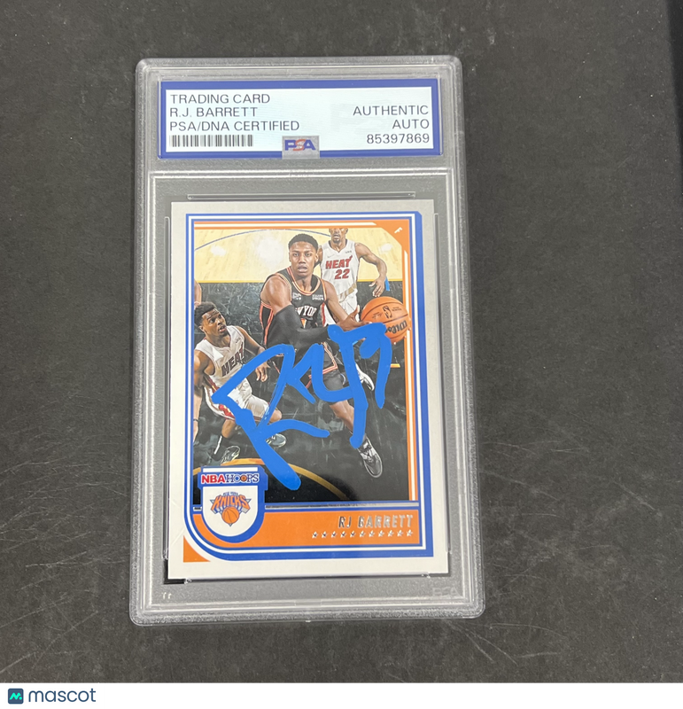 2002 RJ Barrett 2022-23 Panini Hoops Basketball#18 Signed Card PSA Autographed