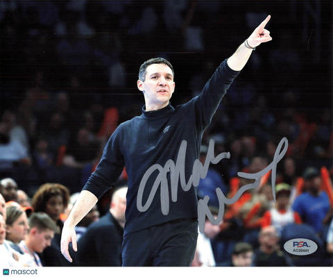 Mark Daigneault Oklahoma City Thunder Signed Basketball 8x10 Photo PSA Auth