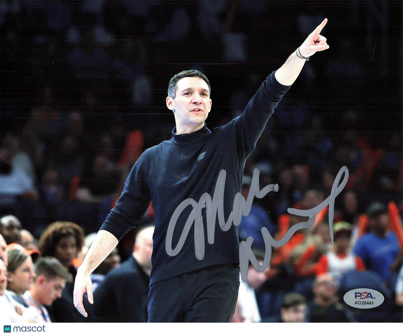 Mark Daigneault Oklahoma City Thunder Signed Basketball 8x10 Photo PSA Auth