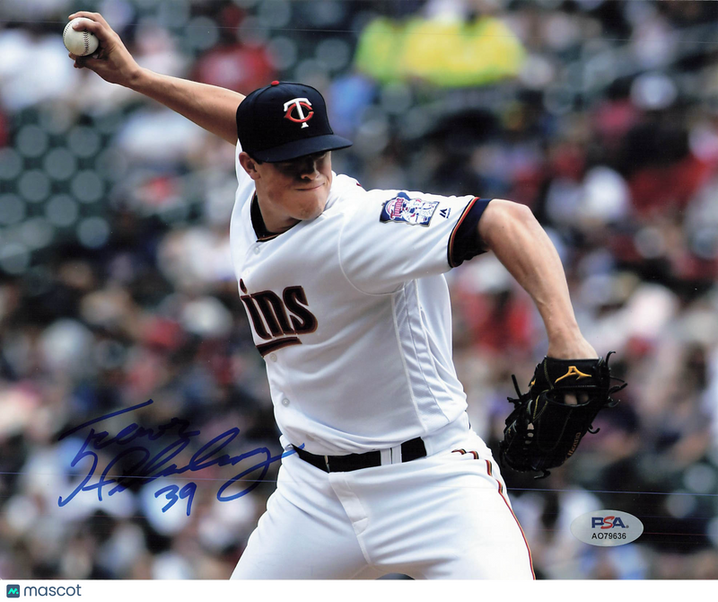 Trevor Hildenberger Minnesota Twins Signed 8x10 Photo PSA