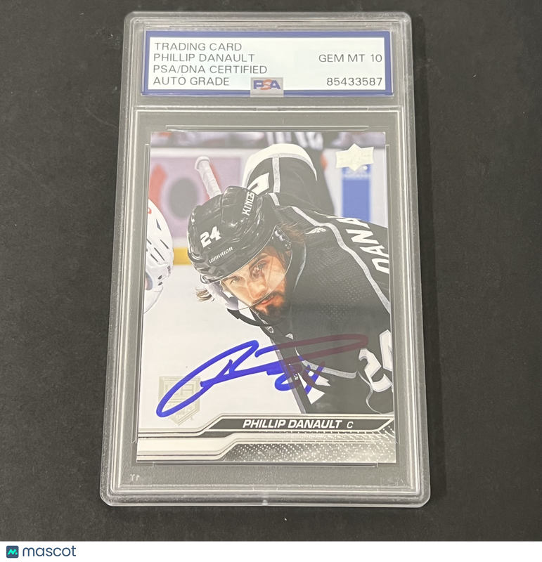2023-24 Upper Deck Series 2 #330 Phillip Danault signed card PSA Auto 10