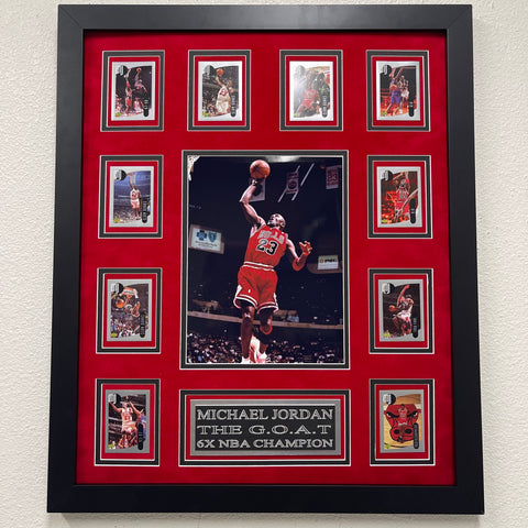 Michael Jordan 10-Card Custom Display Frame Chicago Bulls