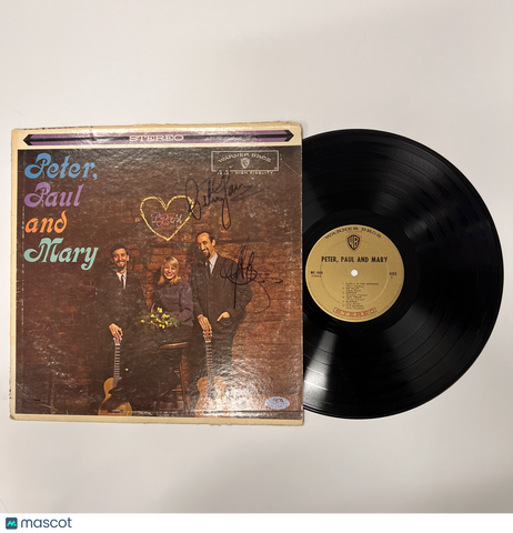 Paul Stookey Peter Yarrow Signed Peter, Paul and Mary Vinyl Album PSA