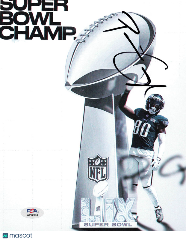 Parris Campbell Signed Philadelphia Eagles Football 8x10 Photo PSA Autographed