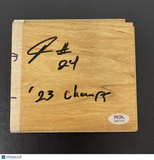 Jordan Hawkins UConn Huskies Signed Floorboard NCAA PSA