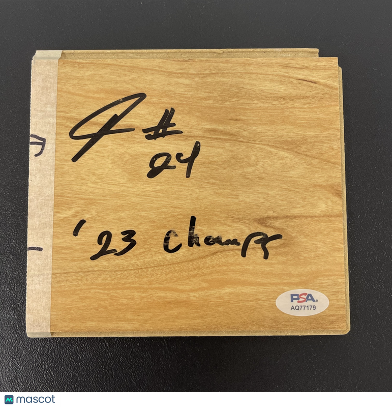 Jordan Hawkins UConn Huskies Signed Floorboard NCAA PSA