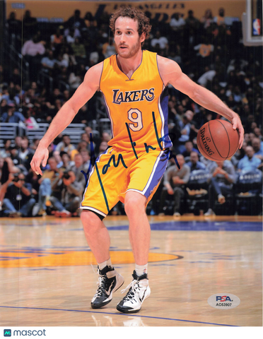 Marcelo Huertas Los Angeles Lakers Signed Basketball 8x10 Photo PSA