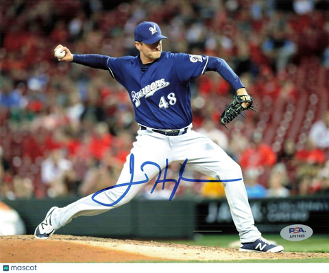 Jared Hughes Signed 8x10 Photo PSA Milwaukee Brewers
