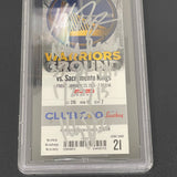 Klay Thompson Signed Basketball Ticket PSA Autographed Warriors