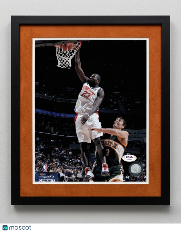 Jason Richardson Charlotte Bobcats Signed 8x10 Custom Framed Photo PSA
