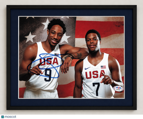 Demar DeRozan Team USA Signed Basketball 8x10 Custom Framed Photo PSA