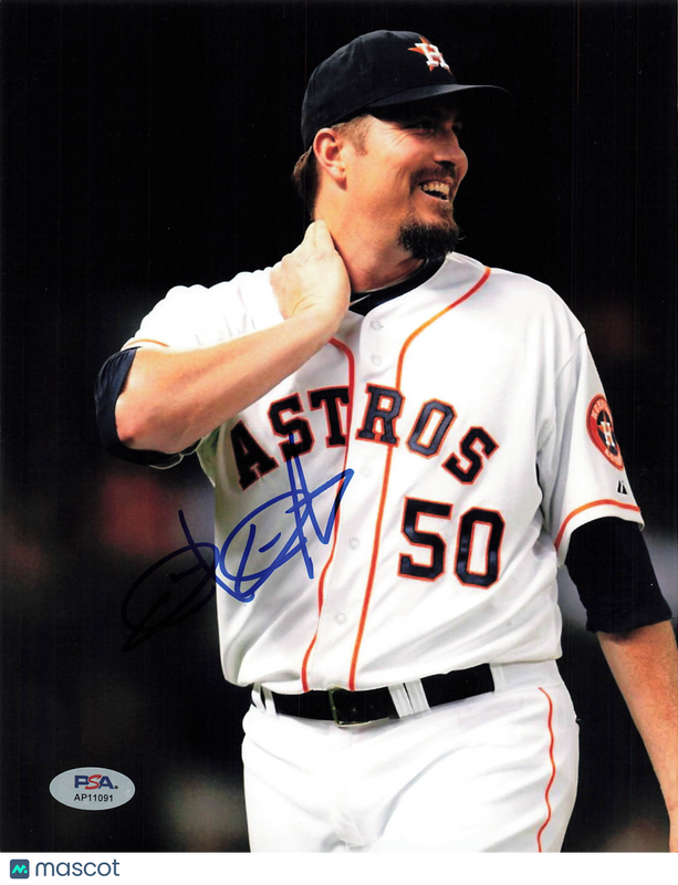 Chad Qualls Houston Astros Signed 8x10 Photo PSA