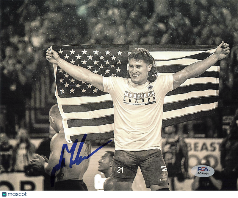 Justin Medeiros signed 8x10 photo CrossFit PSA Autographed