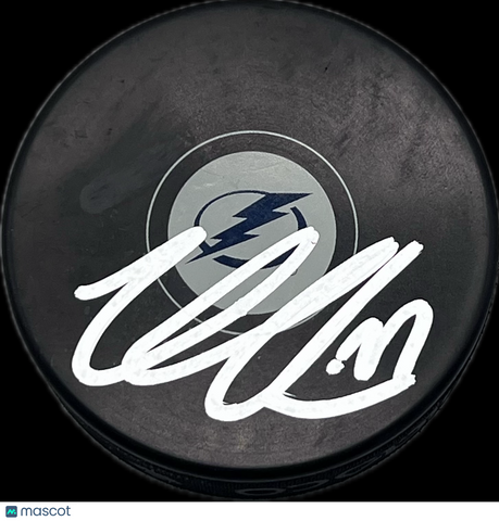 Victor Hedman Signed Hockey Puck JSA Autographed